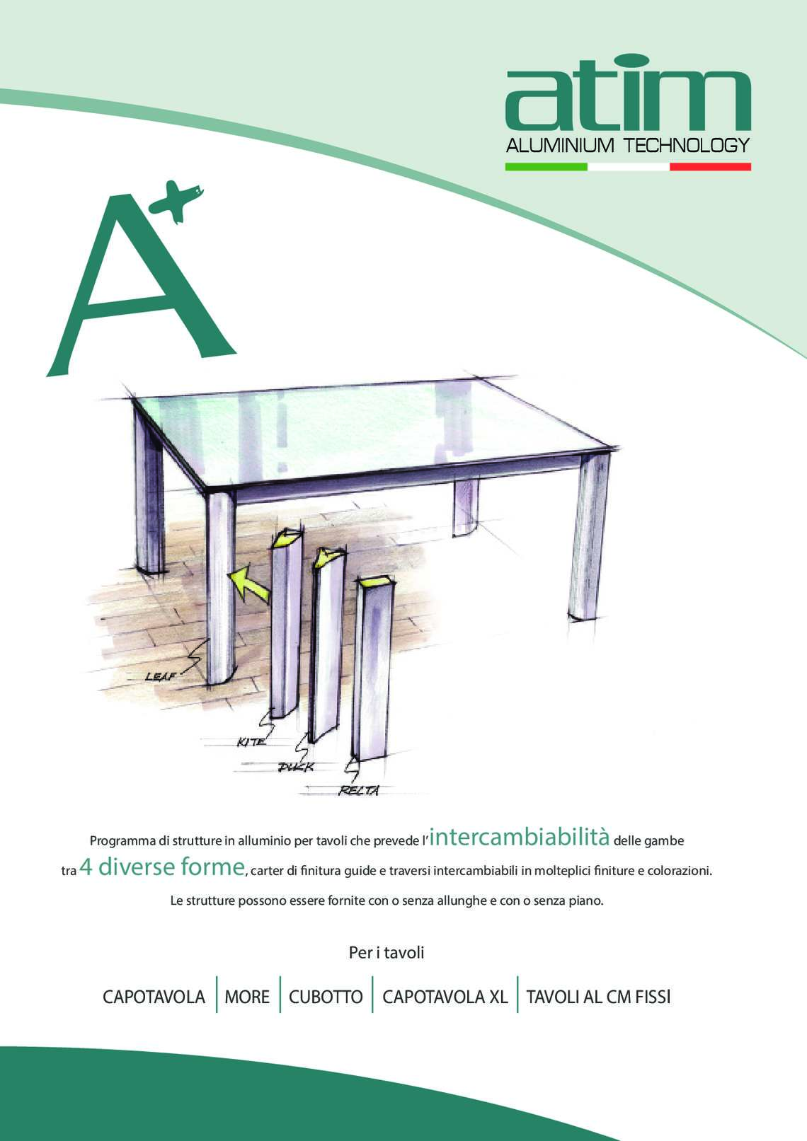 Catalogo gambe tavoli Atim